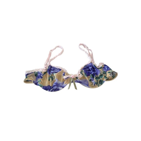 Dolce & Gabbana Floral Bra in Purple and Cream - Picture 2 of 10